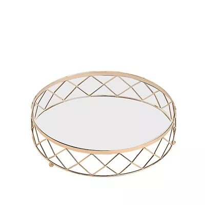 16  Gold Clear Round Metal Glass Geometric Cake Stand Wedding Party Decorations • $41.82