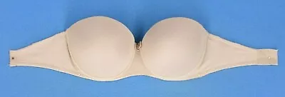 $9.99 • Buy Va Bien Lined Underwire Strapless Balconette Bra Size 32E #C2160