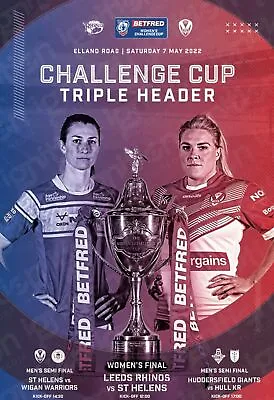 £3.30 • Buy RUGBY LEAGUE WOMENS CHALLENGE CUP FINAL LEEDS RHINOS V ST HELENS 2022