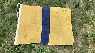 Vintage US Navy WWII Naval Ship Maritime Signal Flag Pennant Cotton Submarine • $125