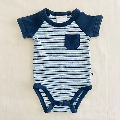 Marquise Baby Boy Short Sleeve Bodysuit Size 000 Blue Stripe • $3.50