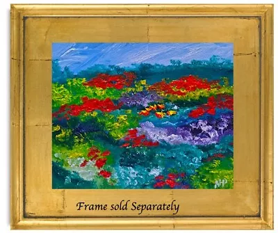 $5 • Buy Flower Meadow Modern  Natasha Petrosova Original Painting Impressionism 8745
