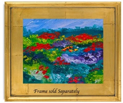 $5 • Buy Flower Meadow Modern  Natasha Petrosova Original Painting Impressionism 8745