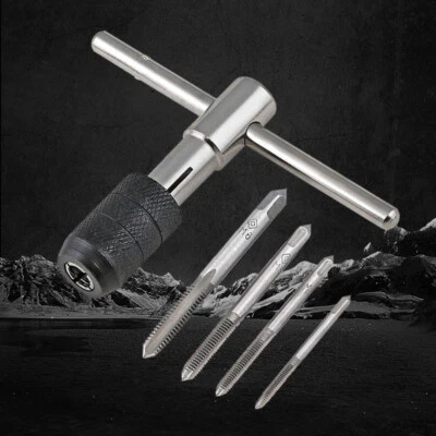 £6.39 • Buy 6Pcs TAP WRENCH & CHUCK SET TOOL T-HANDLE METRIC M3 M4 M5 M6 M8