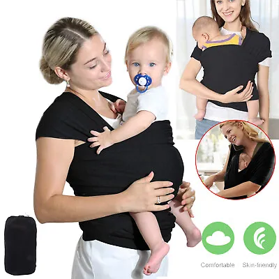 Infant Sling Strap Baby Carrier Newborn Wrap Sling Hands-Free Baby Wrap Carrier • £12.96