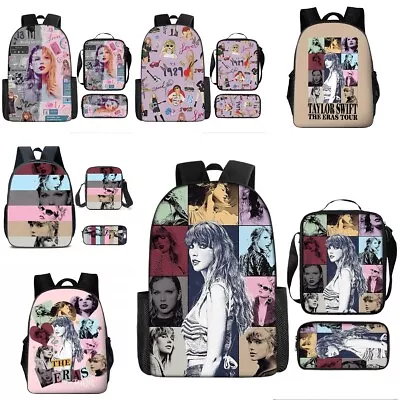 Taylor Swiftie Print Backpack Kids School Bag Lunch Bag Pen Pencil Case Boys Bag • $19.88