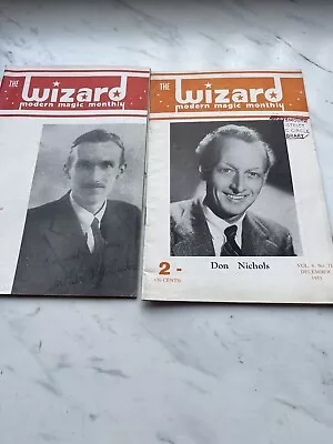 The WIZARD Magic Monthly October 1953 Signed By Arthur F G Carter Plus Dec 1953 • £12.99