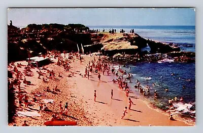 La Jolla CA-California The Cove Swimming And Sun Bathing Vintage Postcard • $7.99