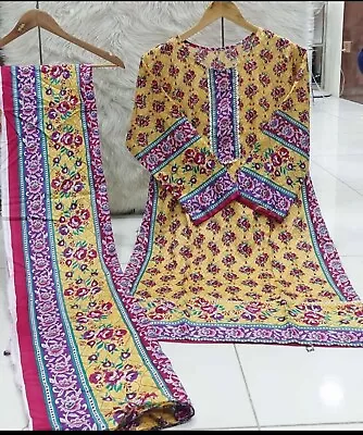 Lawn Kurta Dupatta Ready Made Suit Pakistani Fashion • £15.50