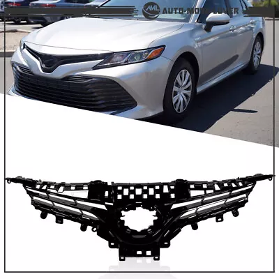 Front Bumper Upper Grille Glossy Black For 2018 2019 2020 Toyota Camry LE XLE • $38.22