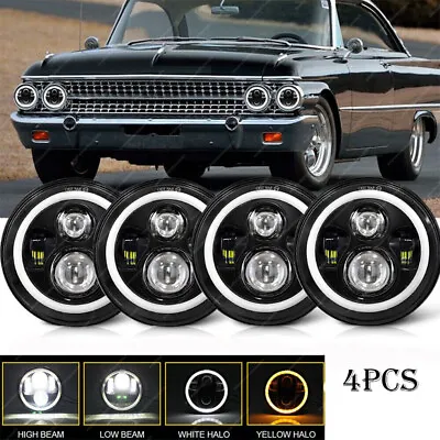 For Ford Galaxie 500 1962-1974 4pcs 5.75  5-3/4inch Round LED Headlights Upgrade • $85.79