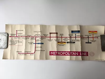 LONDON UNDERGROUND  1961 Original METROPOLITAN LINE CAR DIAGRAM • £40