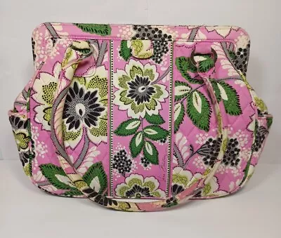 Vera Bradley Women's Floral Pink & Green Fabric Purse Hand Bag Satchel  • $30