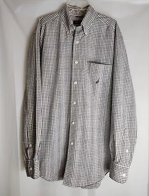 Nautica Shirt Men's Collared Plaid Long Sleeve Button Up Size Medium • $11.99