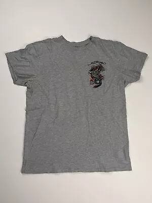 Vintage Gray Y2K Ed Hardy TShirt Gray Christian Audigier XL Vtg Embroidery Print • $20