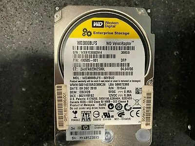 Western Digital WD VelociRaptor WD3000BLFS 300G 10K RPM 2.5  SATA Hard Drive • $18