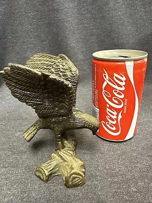 Vintage Antiqued Cast Metal Eagle Bird Statue Figurine 5” Tall • $10