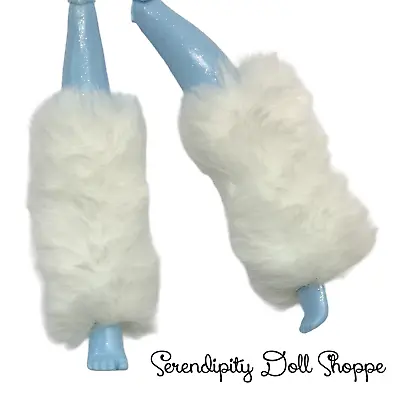 White Faux Fur Leg Warmers Fits Standard 10.5  Monster High Dolls • $9.99