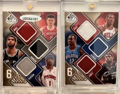 09/10 UD NBA SP 6 Star Swatches 36/65 Rose Dwight  James Yao Duncan Iverson • $500