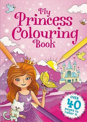 Princess Colouring Book For Children Kids Boys Girls 40 White Pages A4 New • £3.99