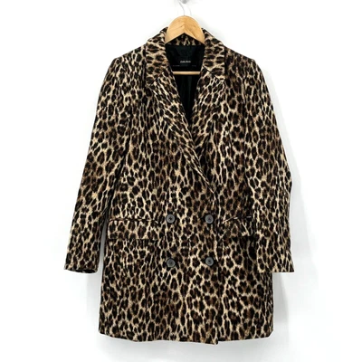 $9.80 • Buy Zara Basic Jacket Women Small Leopard Coat Hippie Cottagecore Double Breasted