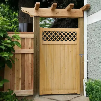 Decorative Wooden Garden Gate Pedestrian Fence Gate Porch Privacy Fence Panel • £78.99