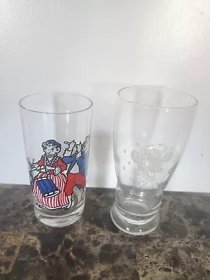 Lot Of 2 Borden Elsie The Cow Glass Cup Milkshake Cup Patriotic  • $24.95