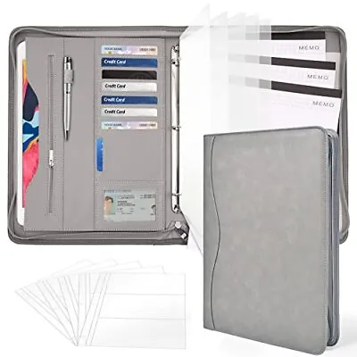  3-Ring Padfolio Portfolio Binder OrganizerPU Leather Folder Binder Business  • $43.30