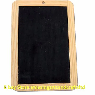 £6.95 • Buy Natural Slate Wooden Frame Message Chalkboard Chalk