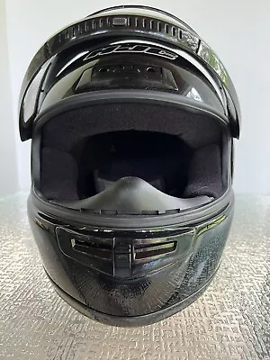HJC ZF7 Full Face Motorcycle Helmet Gloss Black Size L Large - DOT ZF7 Excellent • $49.99