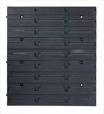 Black PLASTIC WALL MOUNTED STORAGE BIN KIT - GARAGE/WORKSHOP/SHED - BINS • £2.05