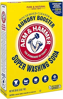 Arm & Hammer Super Washing Soda Detergent Booster & Household Cleaner 55oz. • $9.66