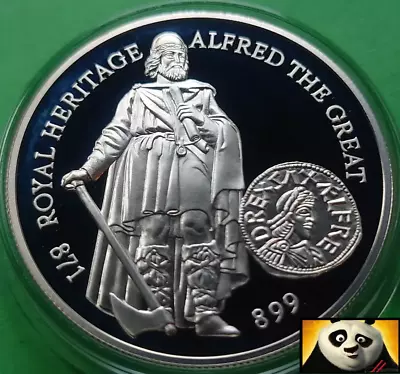 1996 Falkland Islands £2 Two Pound King Alfred The Great Silver Proof Coin • £49.95