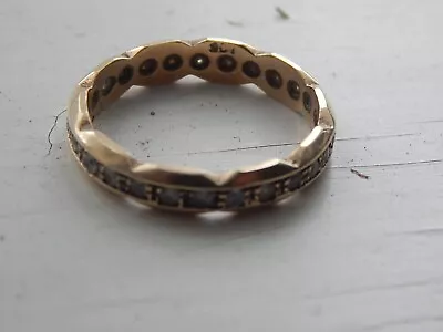 9ct Gold  Ring Unknown Stones Size Q Eternity Type • £49