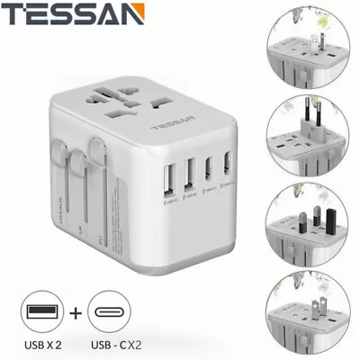 $32.99 • Buy International Power Adapter With USB C Portable Power Plug For Travel Worldwide