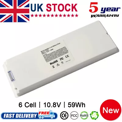 6 Cell A1185 Battery For Apple MacBook 13  A1181 2006-2009 (59Wh 10.8V) Notebook • £19.95