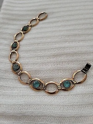 Vntg Simmons GF 7.5  Tennis Bracelet Blue Stones • $27