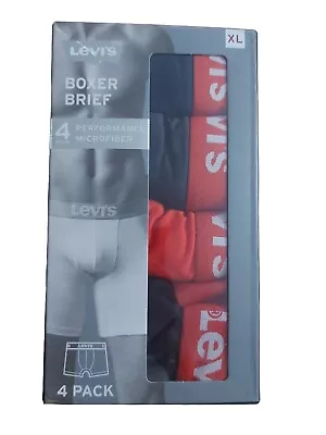 Levi's Performance Microfibre 4pk Boxer Shorts Size XL X Large 40 42 Pants BNIB • £45