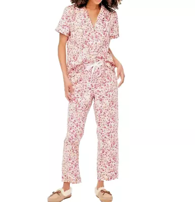 New J. Crew Factory Women's Cotton Pajama Set Cropped Pants Floral Size M • $48.50