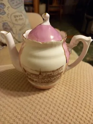 Beautiful Miniature Teapot With Picture Of Newnham Kent.(made In Germany) • £3.80