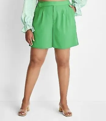 Women's Relaxed Trouser Shorts - Future Collective With Alani Noelle Green 20 • $11.90