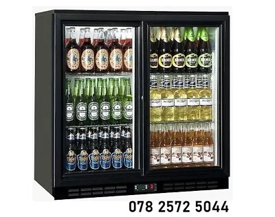 £650 • Buy Commercial Double Door Bottle Cooler / Display Bar Fridge With Free Delivery