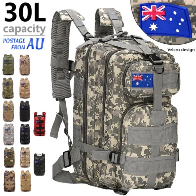 $29.91 • Buy 30L/35L Military Tactical Backpack Rucksack Hiking Camping Trekking Army Bag