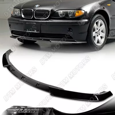 For 02-05 BMW 325i 330i E46 4DR Painted Black Front Bumper Lip Splitter Spoiler • $99.99