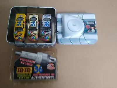 Engine Tin Can With 3 NASCAR 1/64 Pontiac Grand Prix #36 Ernie Irvan M&m-s • $25