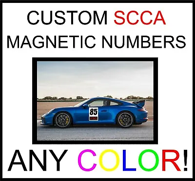 SCCA RACING MAGNETIC CAR NUMBER KIT SOLO II PRO AUTOCROSS AUTOX AUTO X 15 X 12 • $29.99