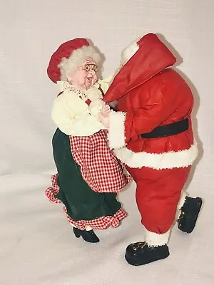Vintage Santa & Mrs Claus Dancing Christmas Figurine  • $40