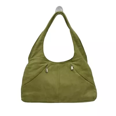 Jones New York Victoria Hobo Shoulder Bag Lime Green Suede Leather • $44.99