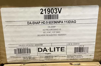 Factory Sealed! Da-Lite Da-Snap Wide Format Projector Screen 113  21903V ✅❤️️✅❤️ • $1279.99