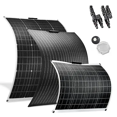 100W 130W 175W 200W 260W 350W Solar Panel 12V Flexible Highly Mono Caravan RV UK • £66.99